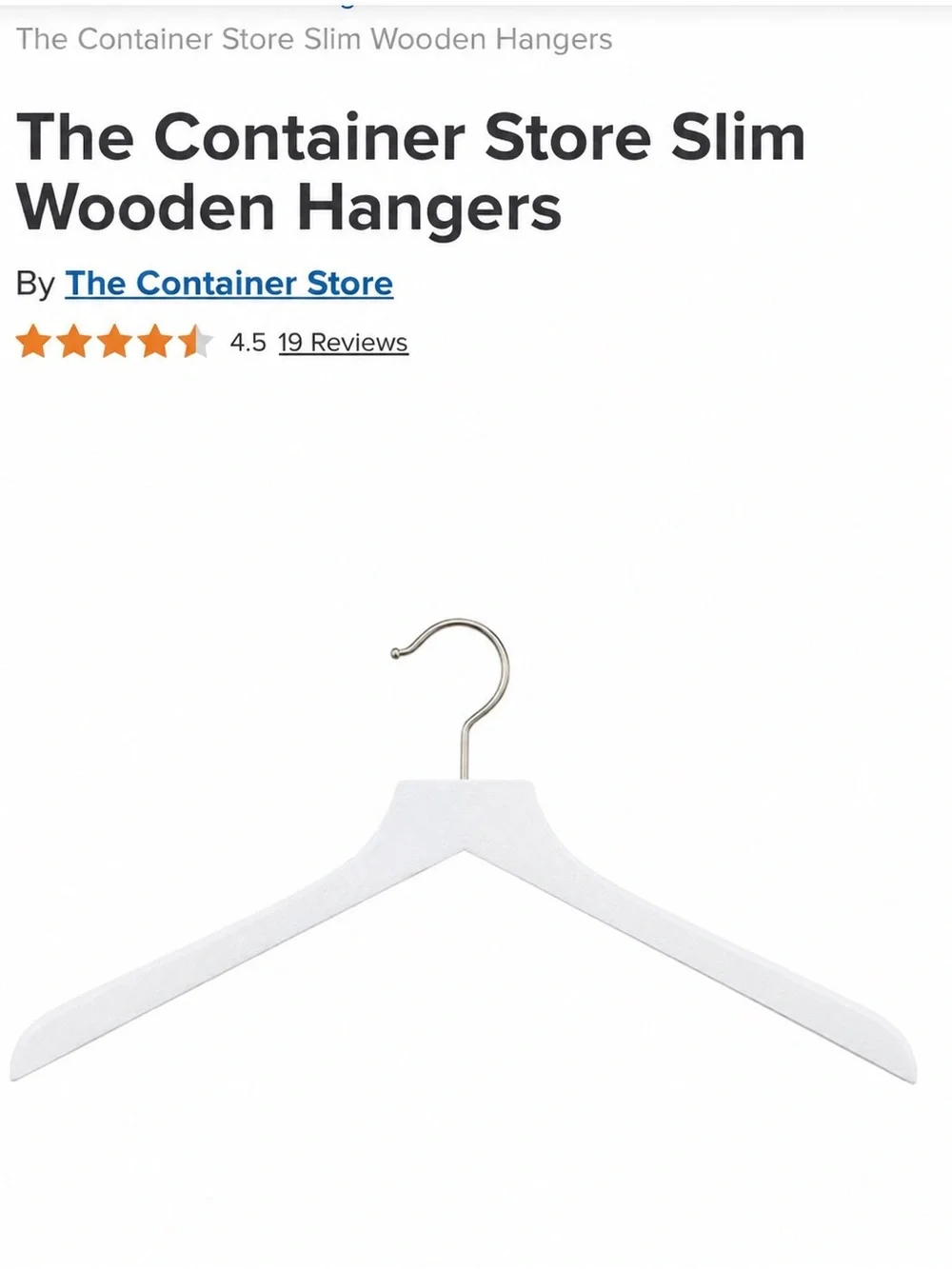 Classic White Wooden Clothing Hangers - 26